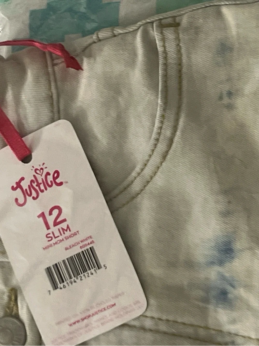 Girls' JUSTICE Light Wash Tie-Dye Denim Shorts